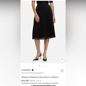 L’AGENCE sheena please lace skirt (Black)